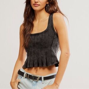 NEW FREE PEOPLE We The Free Roller Tank / Black. Size: M